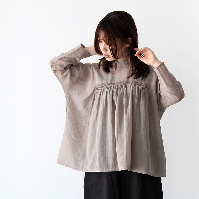 �������२���� �ץ륪���С� evam eva ���㡼��� �ץ륪���С� shirring pullover E231T095 ��ǥ�����