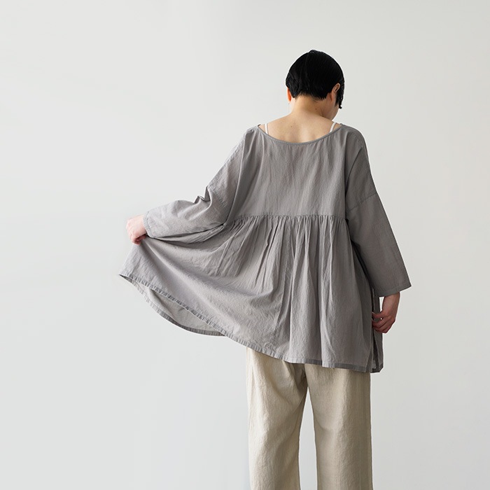 २ ץ륪С evam eva ܥ˥ץ륪С botanical dye pullover E251T155 ǥ  ֥饦