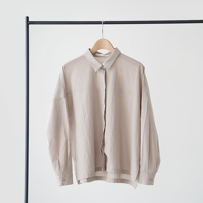 �������२���� �ȥåץ� evam eva cotton shirt ���åȥ� ����� E261T118  ��ǥ�����  ����� �֥饦��