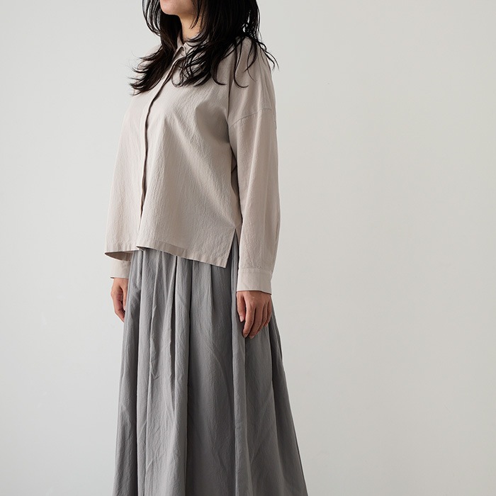 �������२���� �ȥåץ� evam eva cotton shirt ���åȥ� ����� E261T118  ��ǥ�����  ����� �֥饦��