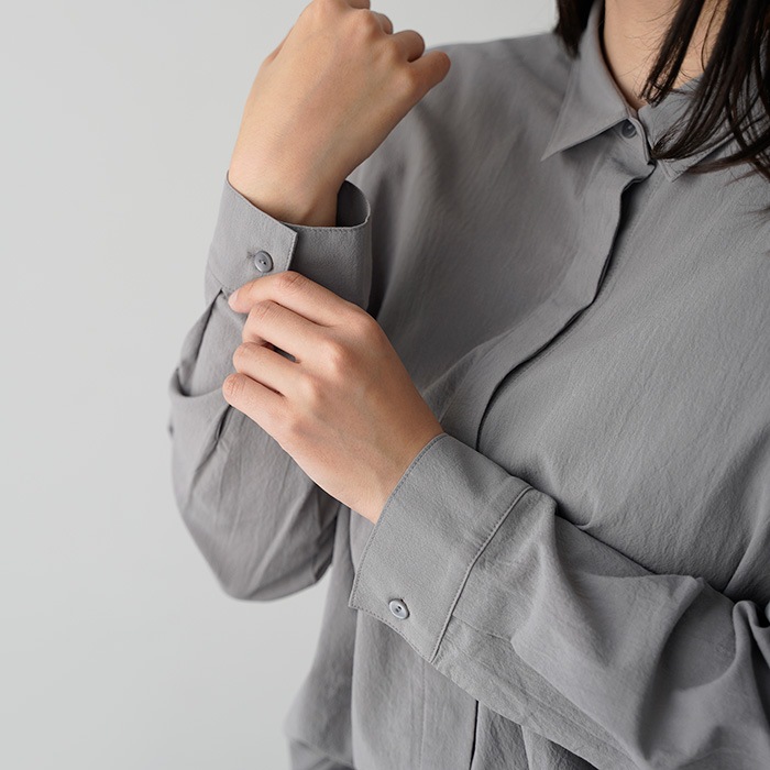 �������२���� �ȥåץ� evam eva cotton shirt ���åȥ� ����� E261T118  ��ǥ�����  ����� �֥饦��