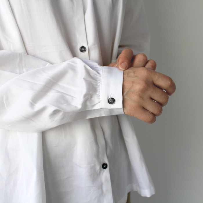 Honnete オネット LONG SLV GATHER SHIRTS ロングスリーブ