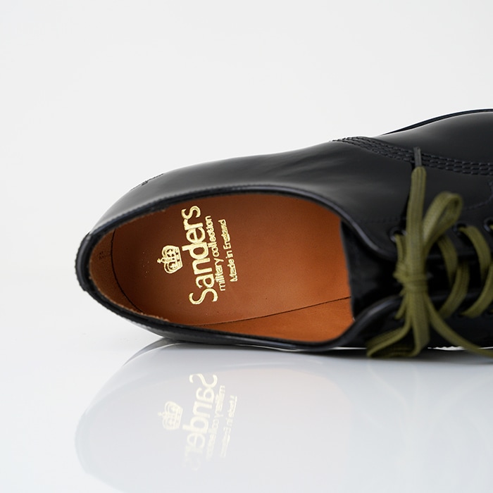 Sanders サンダース Military Derby Shoe Black 1128B