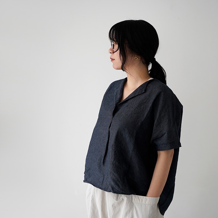�������२���� �ȥåץ� evam eva linen tuck pullover ��ͥ� ���å� �ץ륪���С� E261T175  �ȥåץ� �����
