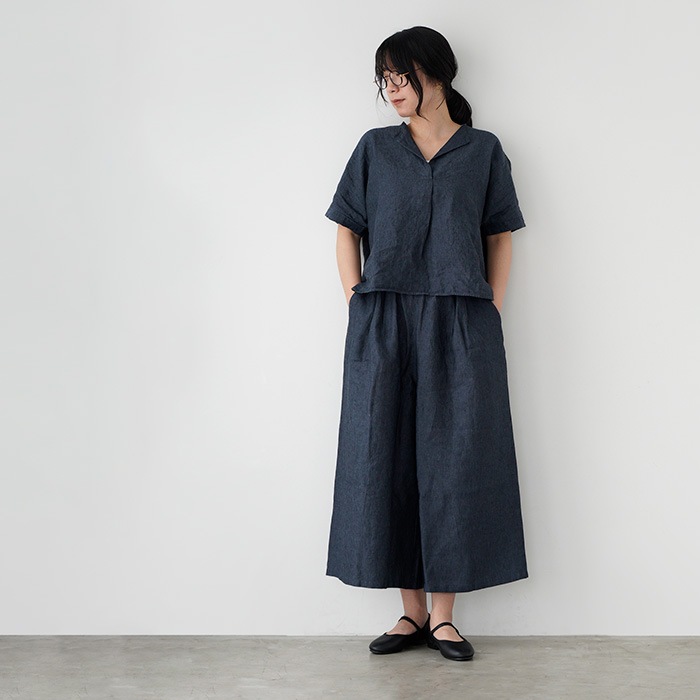 �������२���� �ȥåץ� evam eva linen tuck pullover ��ͥ� ���å� �ץ륪���С� E261T175  �ȥåץ� �����