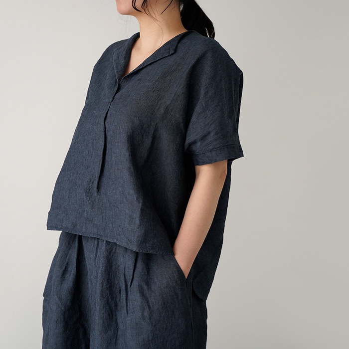 �������२���� �ȥåץ� evam eva linen tuck pullover ��ͥ� ���å� �ץ륪���С� E261T175  �ȥåץ� �����