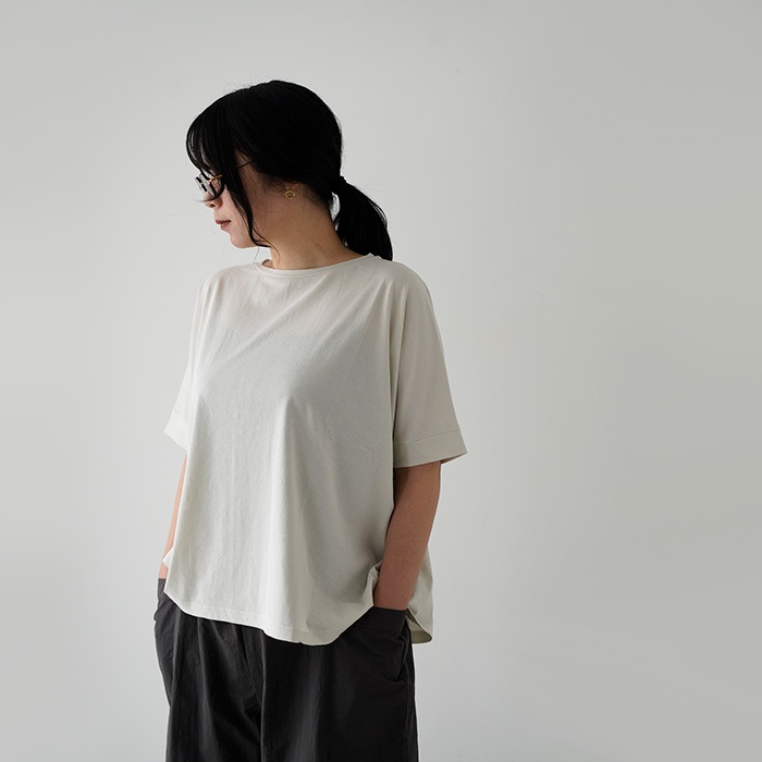 evam eva �������२����  cut&sew wide pullover ���åȥ��� �磻�� �ץ륪���С� E261C169  �ȥåץ� T�����