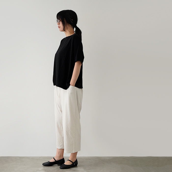 evam eva �������२����  cut&sew cropped pants ���åȥ��� �����åץɥѥ�� E261C170  �ܥȥॹ �ѥ��