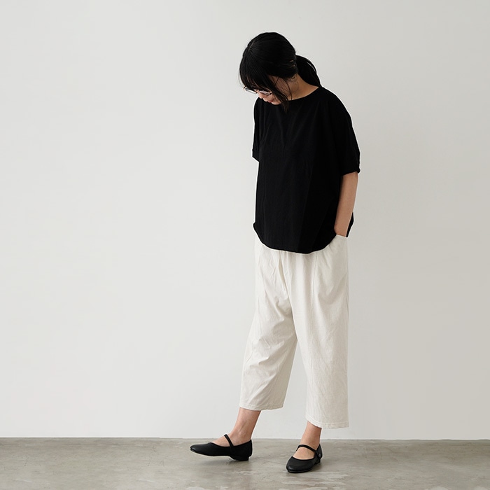 evam eva �������२����  cut&sew cropped pants ���åȥ��� �����åץɥѥ�� E261C170  �ܥȥॹ �ѥ��