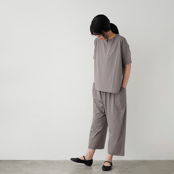 evam eva �������२����  cut&sew cropped pants ���åȥ��� �����åץɥѥ�� E261C170  �ܥȥॹ �ѥ��