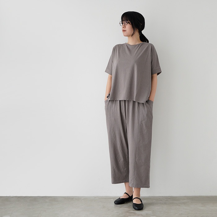 evam eva �������२����  cut&sew cropped pants ���åȥ��� �����åץɥѥ�� E261C170  �ܥȥॹ �ѥ��