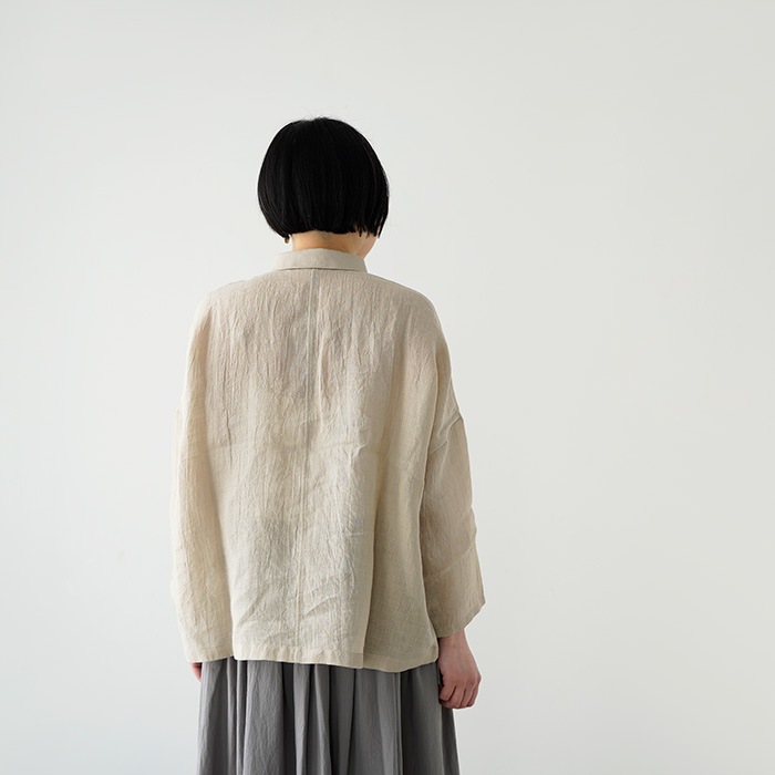 evam eva �������२���� linen wide shirt ��ͥ� �磻�� ����� E261T205  �ȥåץ� ��ǥ�����