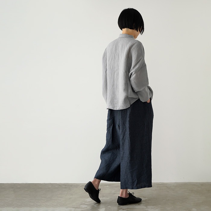 evam eva �������२���� linen wide shirt ��ͥ� �磻�� ����� E261T205  �ȥåץ� ��ǥ�����