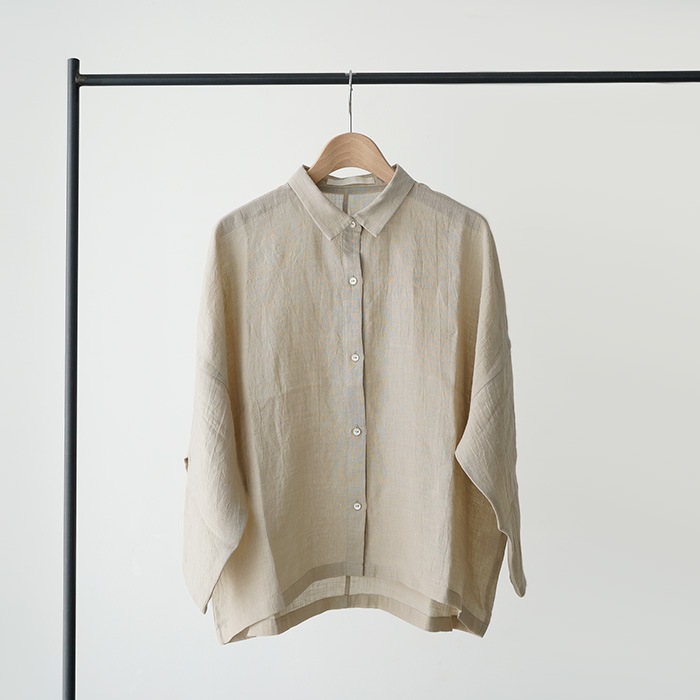 evam eva �������२���� linen wide shirt ��ͥ� �磻�� ����� E261T205  �ȥåץ� ��ǥ�����