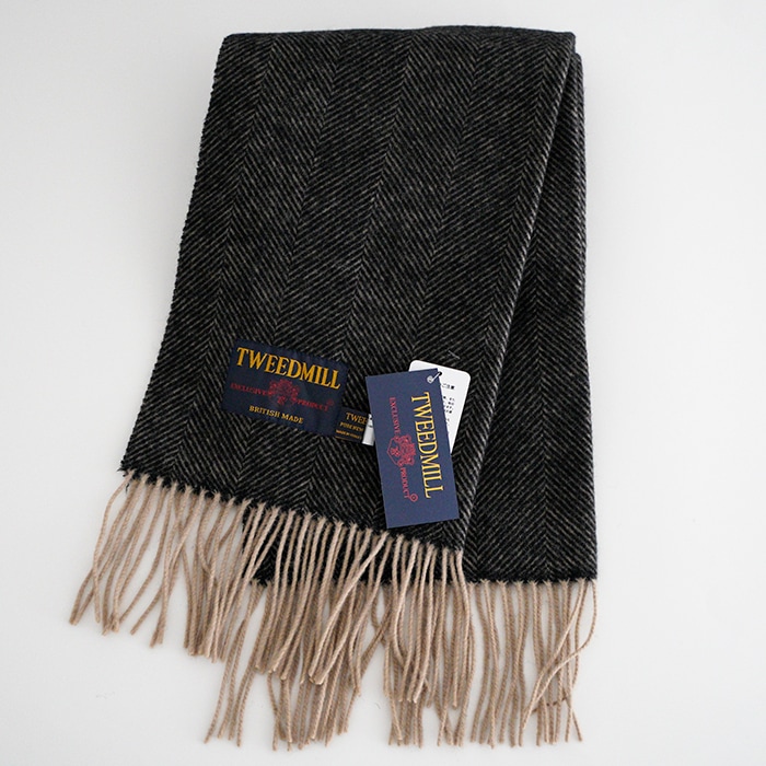 TWEEDMILL �ĥ����ɥߥ� ��Ƚ�֥�󥱥åȥ��ȡ��� Lambwool Knee Rug 50-190 Heringbone  ��ǥ�����