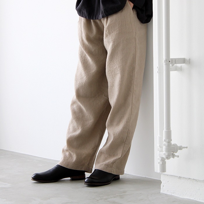 evam eva エヴァムエヴァ wide pants ワイドパンツ E223T087otter gray