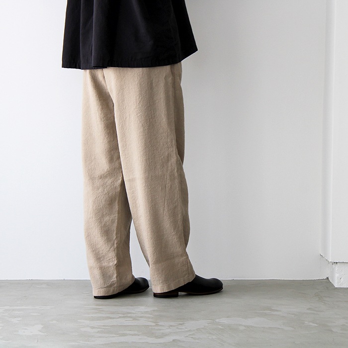 evam eva �������२���� wide pants �磻�ɥѥ�� E223T087 beige �١����� �ѥ��