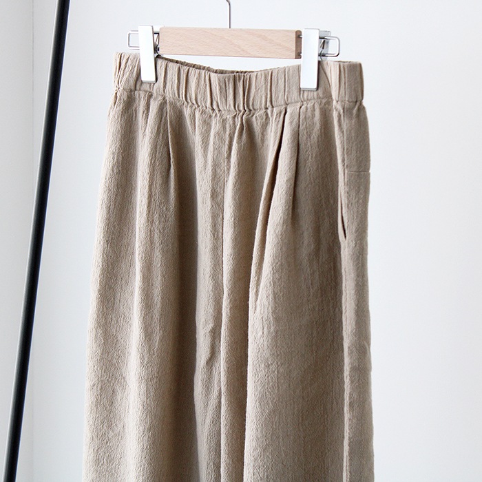 evam eva �������२���� wide pants �磻�ɥѥ�� E223T087 beige �١����� �ѥ��