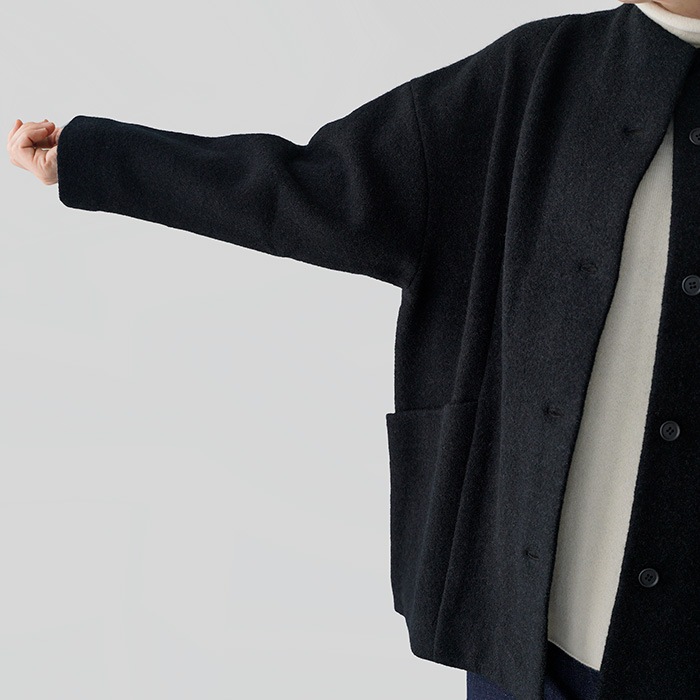 evam eva �������२���� �ץ쥹�����륷�硼�ȥ����� press wool short coat E253K090 ������ ��ǥ�����