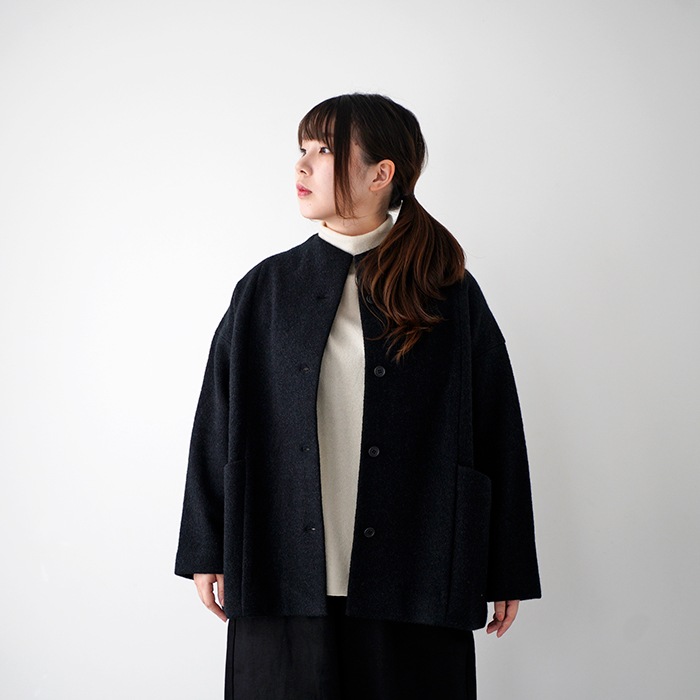 evam eva �������२���� �ץ쥹�����륷�硼�ȥ����� press wool short coat E253K090 ������ ��ǥ�����