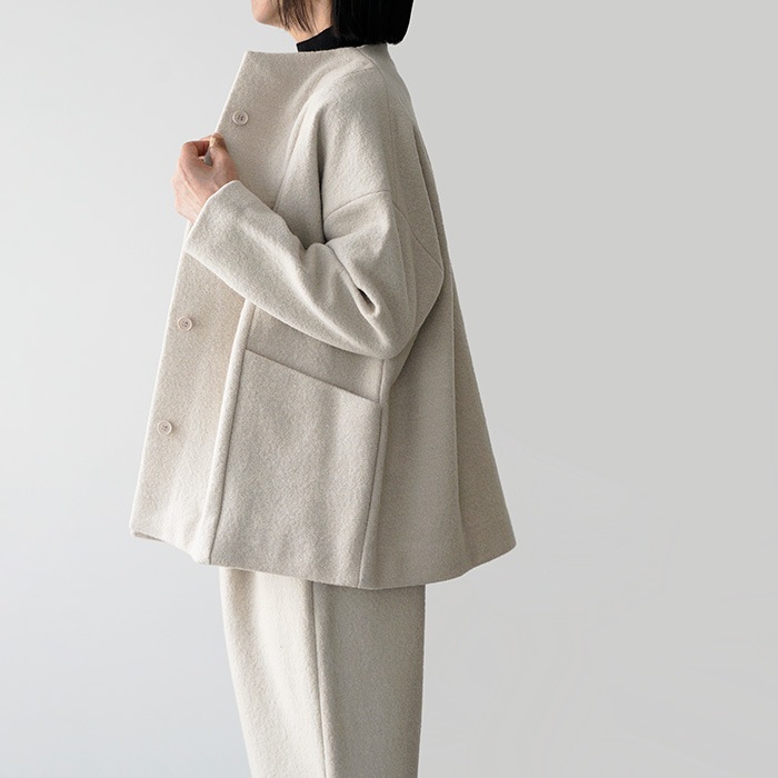 evam eva �������२���� �ץ쥹�����륷�硼�ȥ����� press wool short coat E253K090 ������ ��ǥ�����