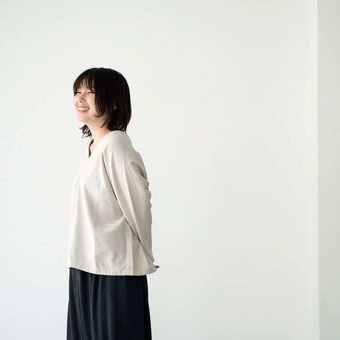 evam eva �������२���� silk linen pullover ���륯��ͥ�ץ륪���С� E221T055 ��ǥ�����