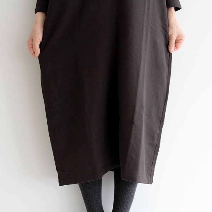 evam eva エヴァムエヴァ cotton v neck op コットンVネック