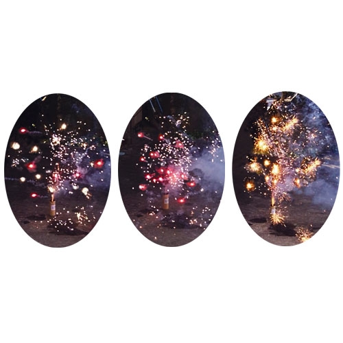 バリバリ三変化（銀菊三花） No300 | 噴出花火 | eはなびやさん│圧倒