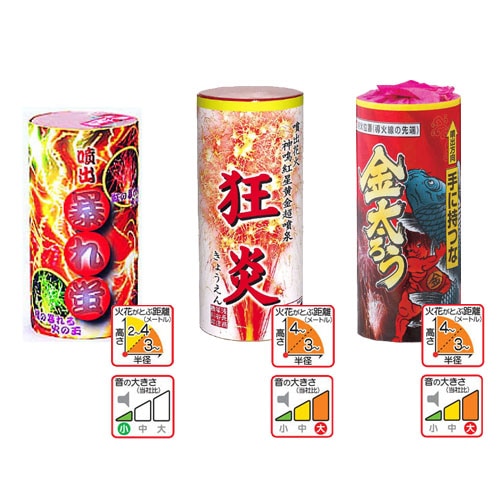 過激噴出(3本入) No800 | 噴出花火 | eはなびやさん│圧倒的な品揃え