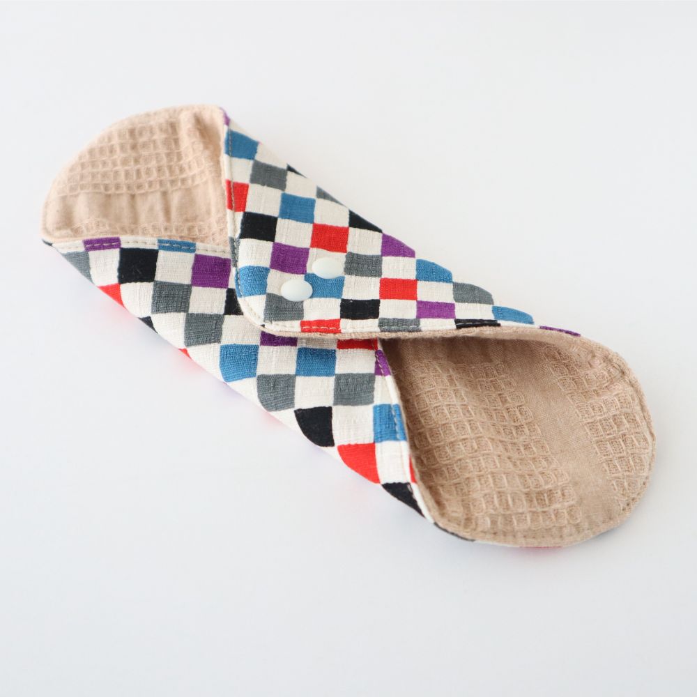 あたため布 [Ｌサイズ／市松／桔梗]