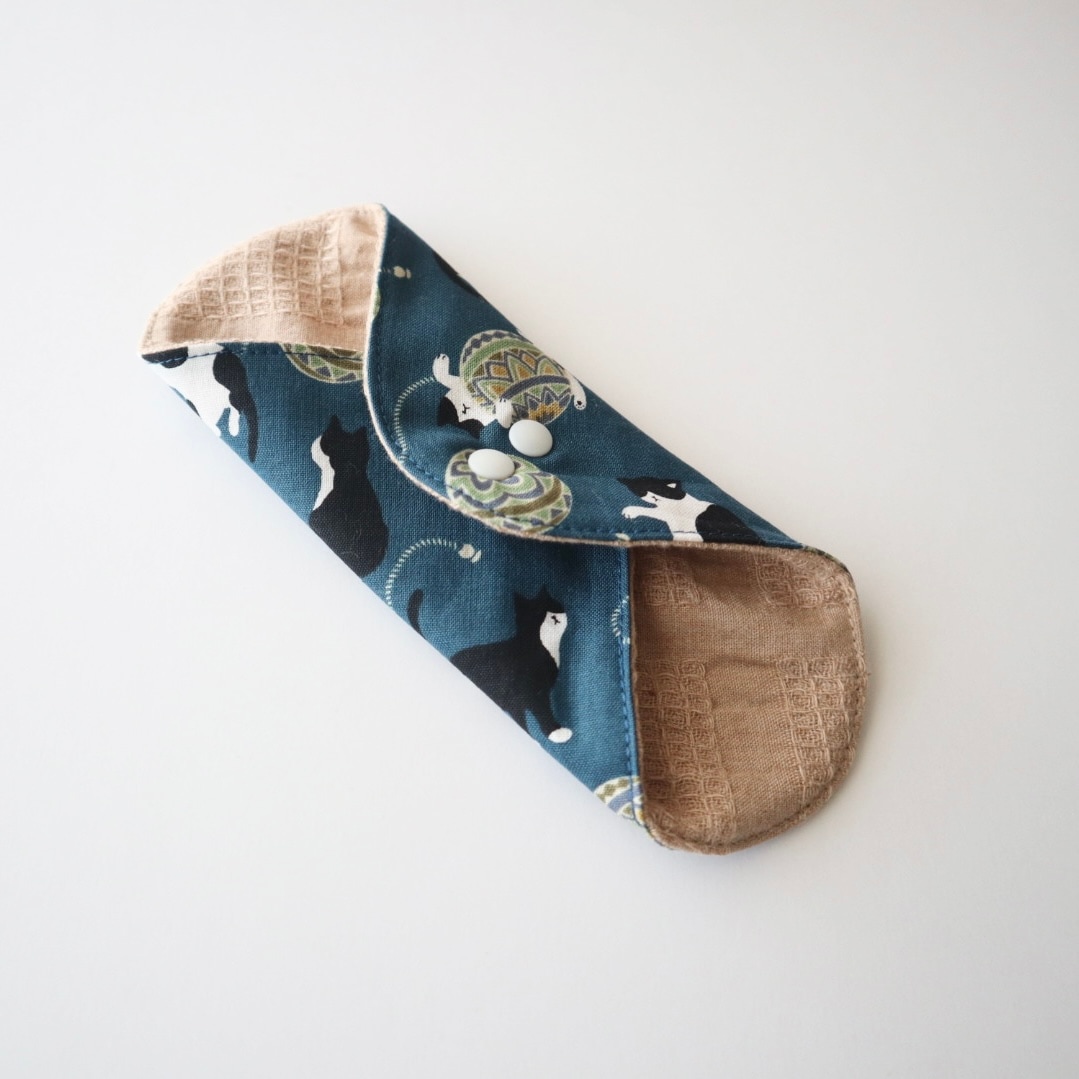 あたため布 [Mサイズ/猫/群青]