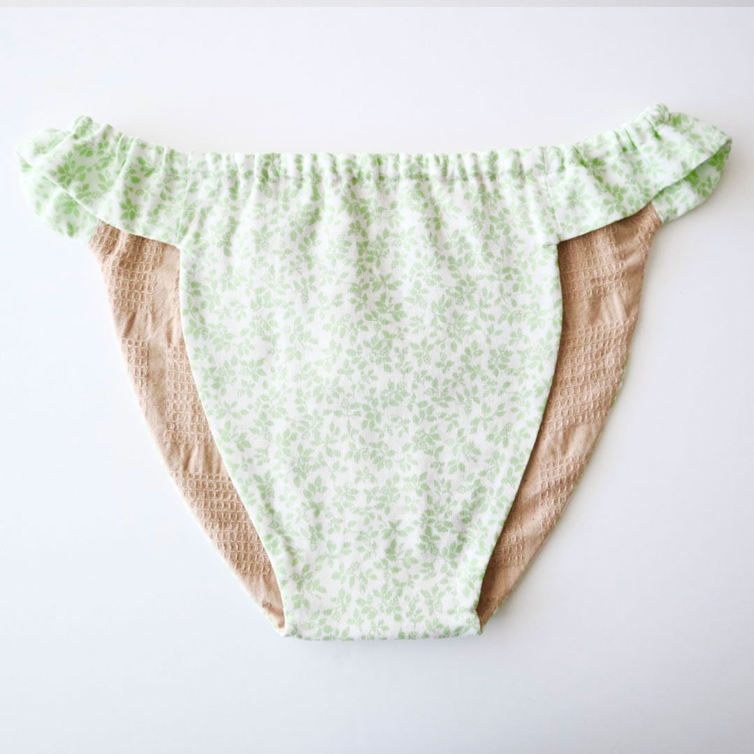 ふんてぃ[MLサイズ／ゴムタイプ／リーフ／グリーン]