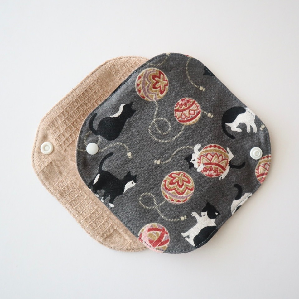 あたため布 [Sサイズ/猫/水墨]