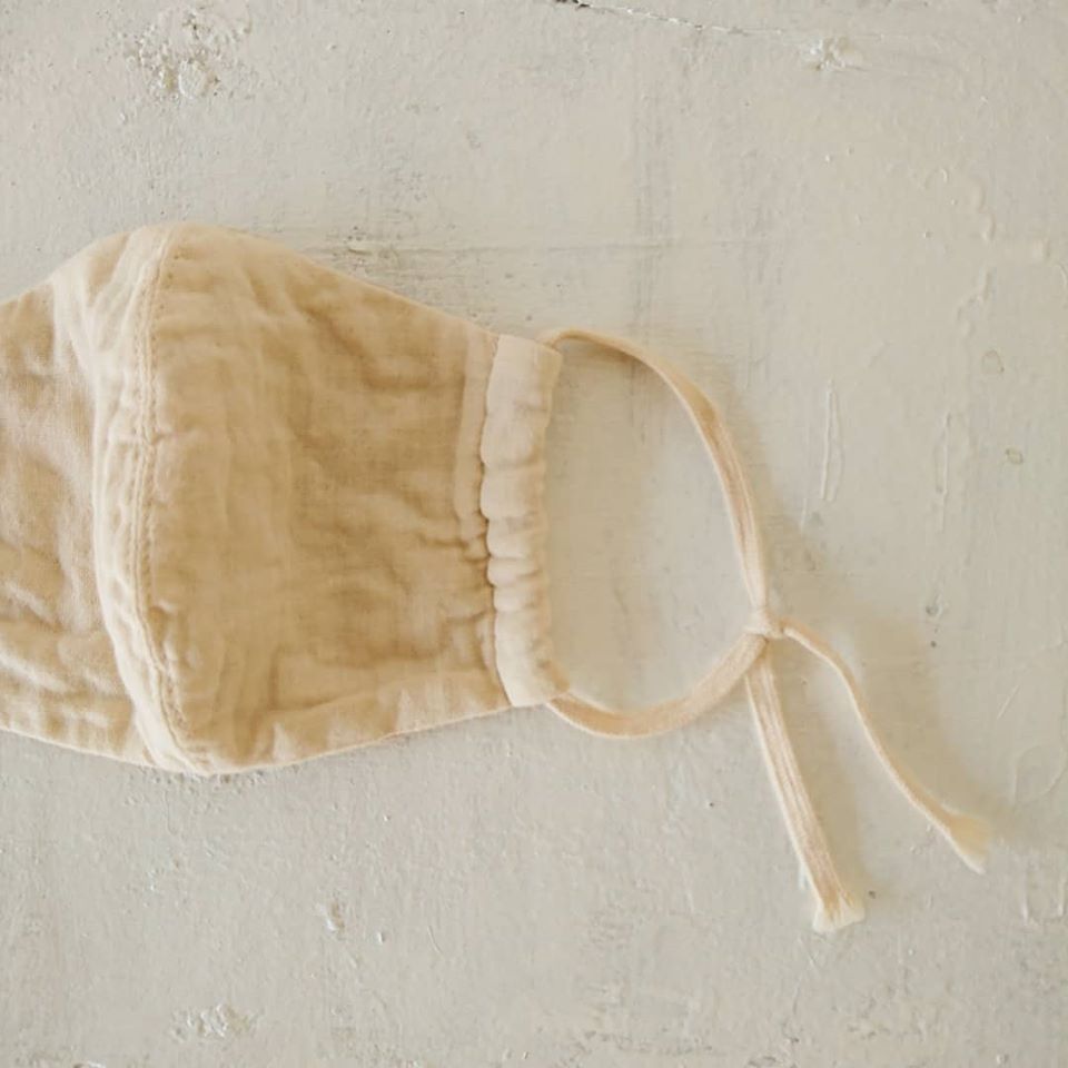 布マスク［Ｌサイズ／オーガニックコットン／草木染め＜しぜんと私＞］