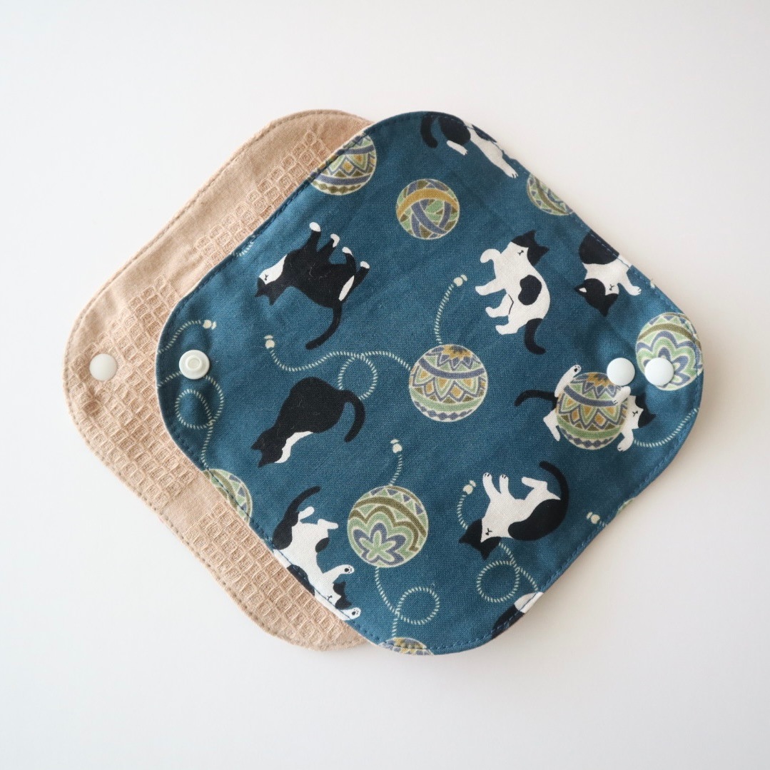 あたため布 [Mサイズ/猫/群青]