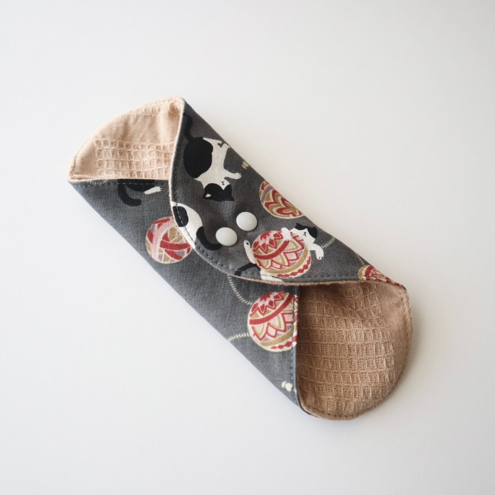 あたため布 [Mサイズ/猫/水墨]