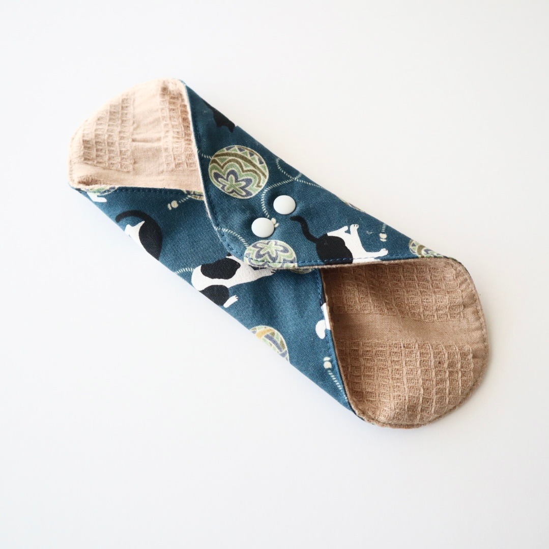 あたため布 [Lサイズ/猫/群青]