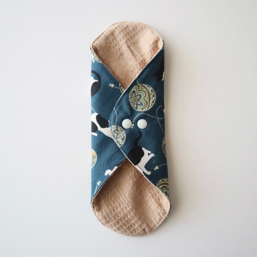 あたため布 [Lサイズ/猫/群青]