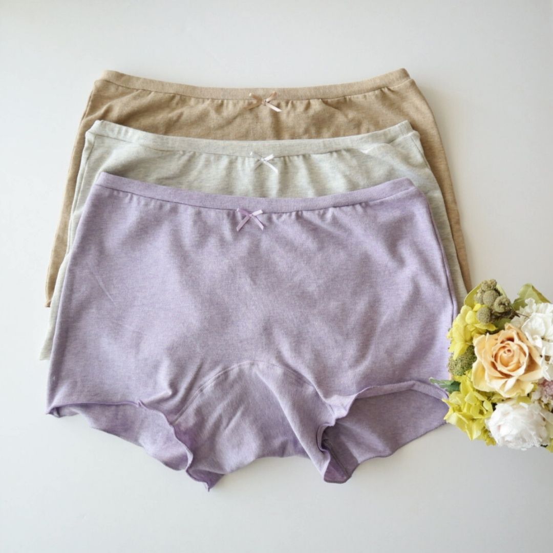 マシュマロショーツ [布ナプキン・布ライナー専用/クロッチ二重/オーガニックコットン/ボクサー]