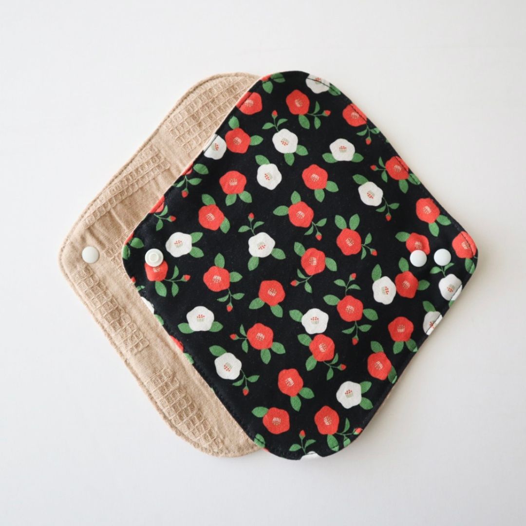 あたため布 [Lサイズ/椿/黒]