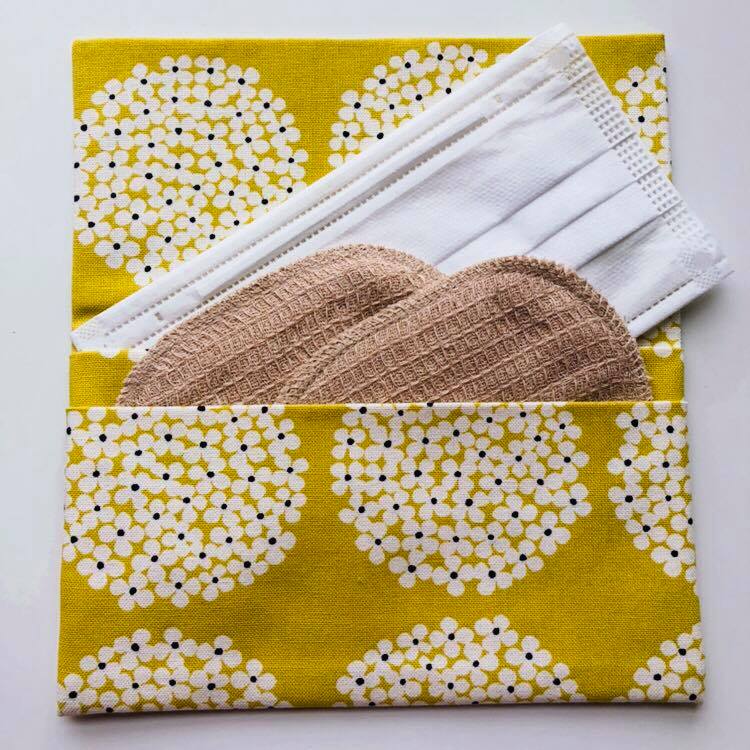 マスクポーチ ［紫陽花柄A］