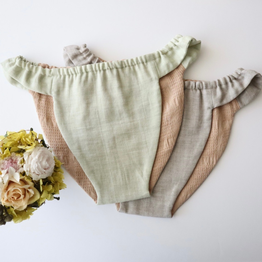 ふんてぃ[Sサイズ/ゴムタイプ/オーガニックコットン/茶綿/ピスタチオ]