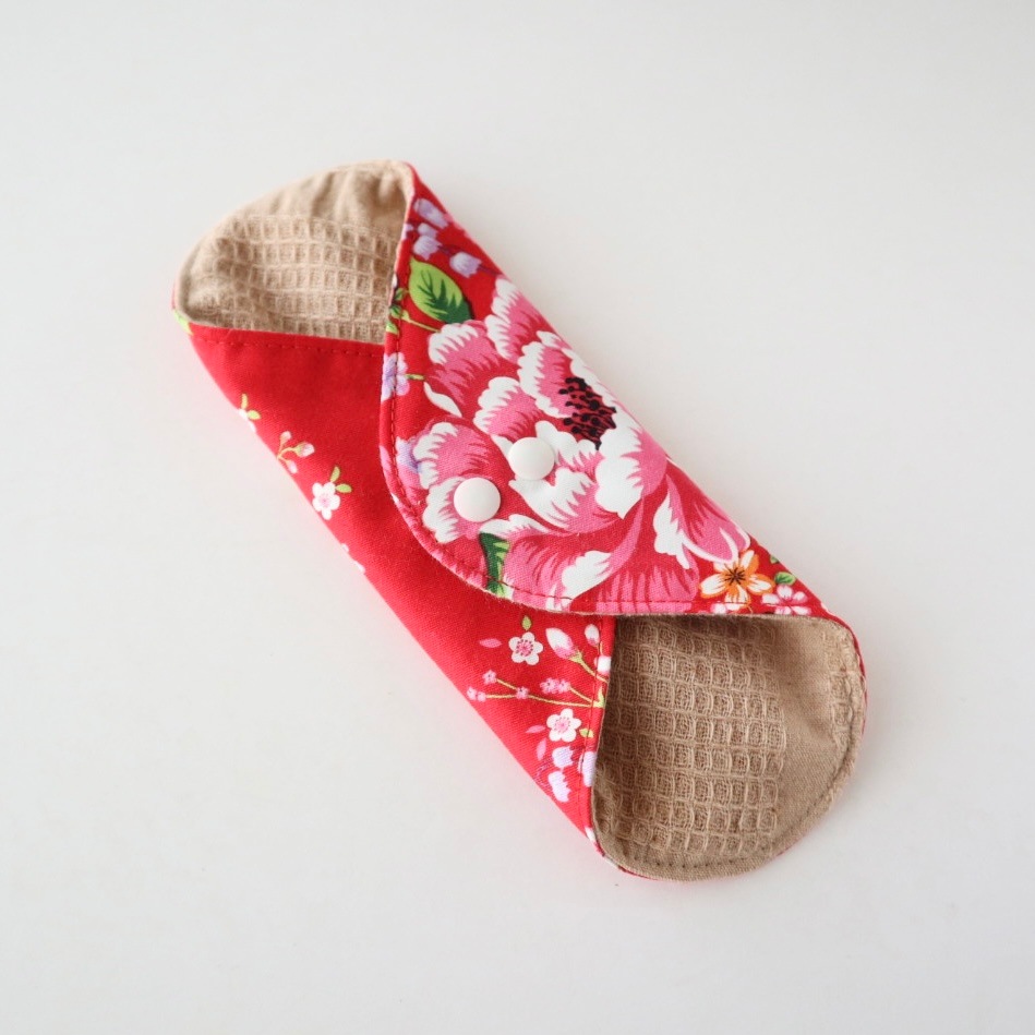 あたため布 [Ｍサイズ／台湾花布／緋色]