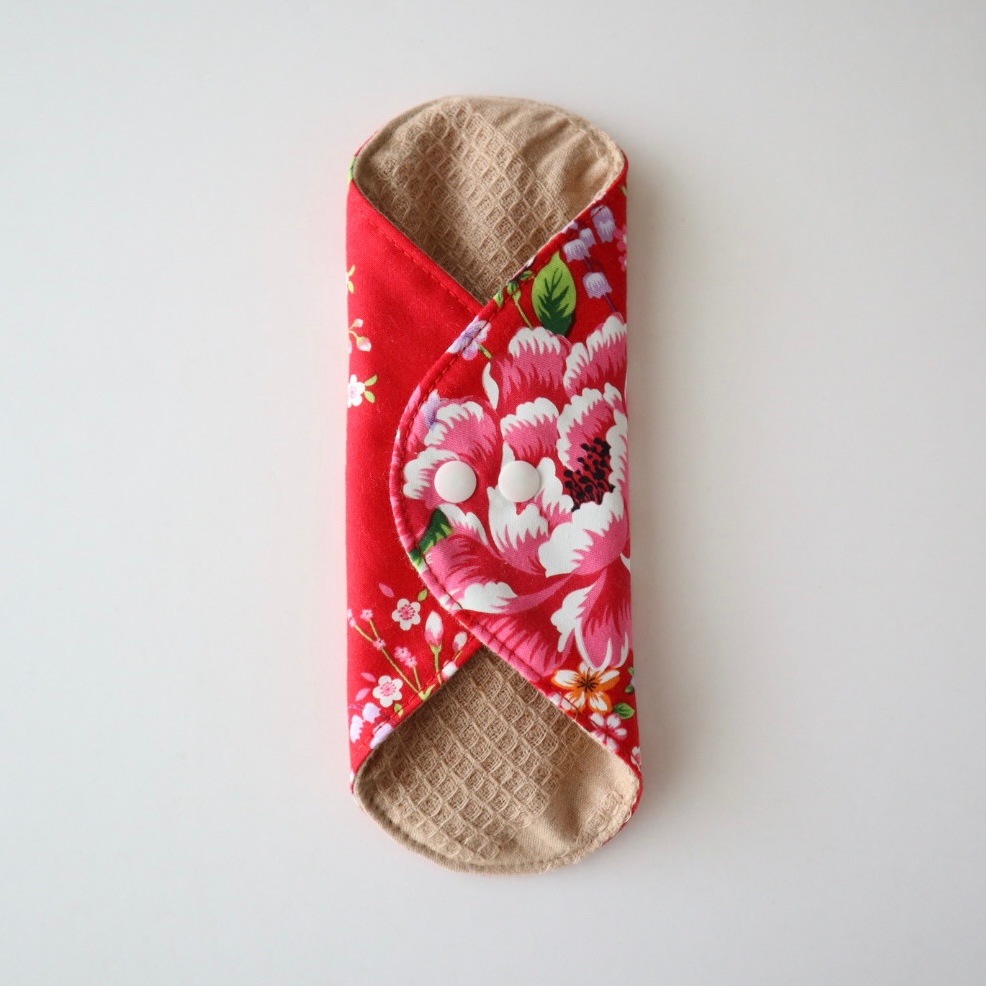 あたため布 [Ｍサイズ／台湾花布／緋色]