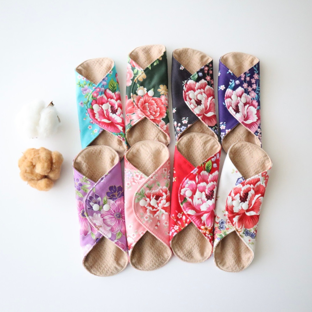 あたため布 [Ｍサイズ／台湾花布／緋色]