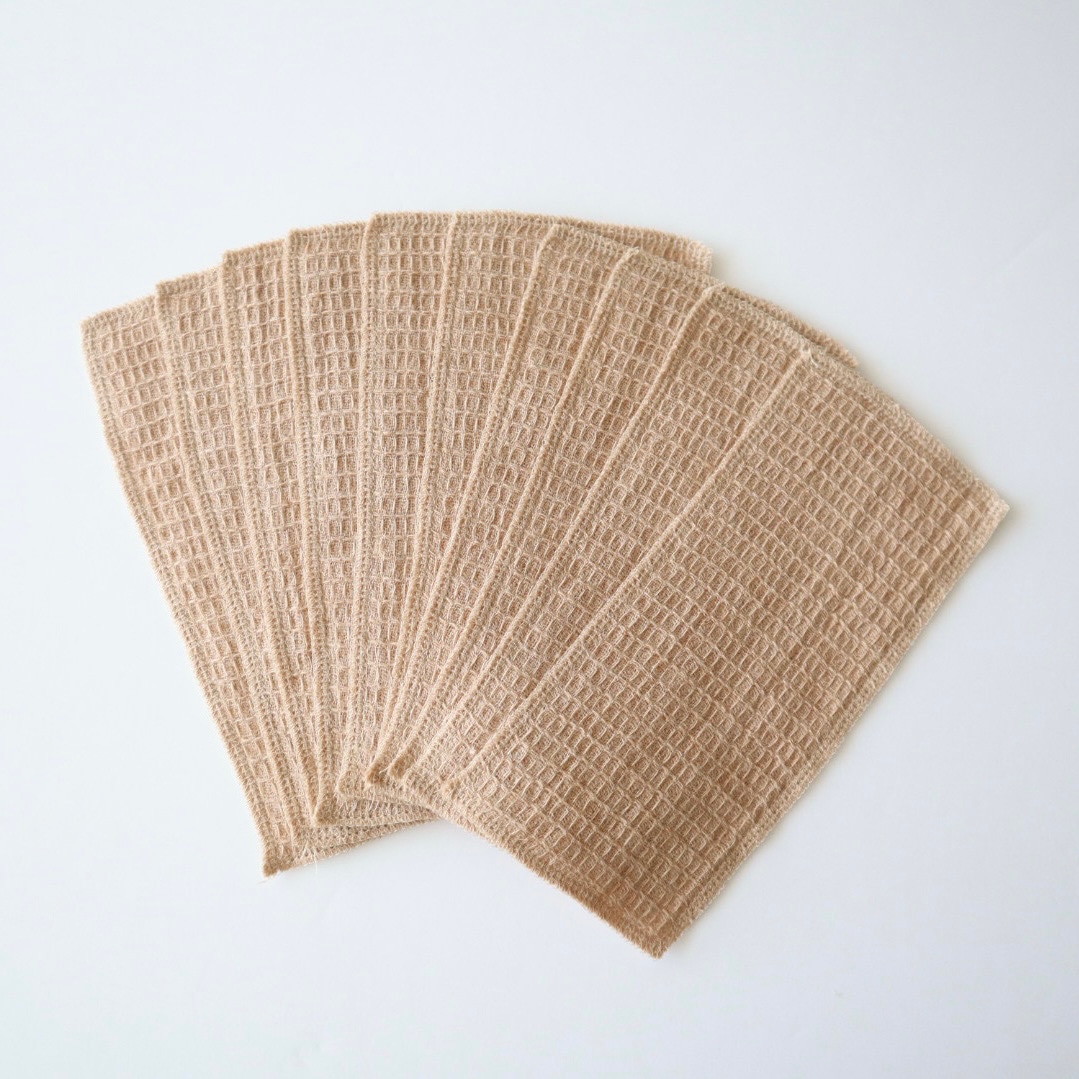 華布の「極み」オーガニックコットンのハギレで作った使い捨て布ナプキンライナー[大きめ/10枚]