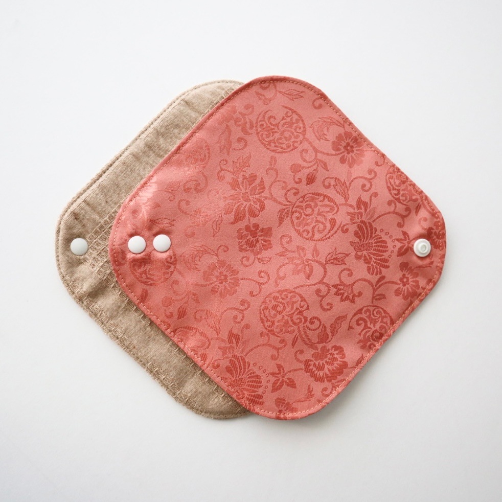 あたため布 [Mサイズ/韓国シルク/柿]