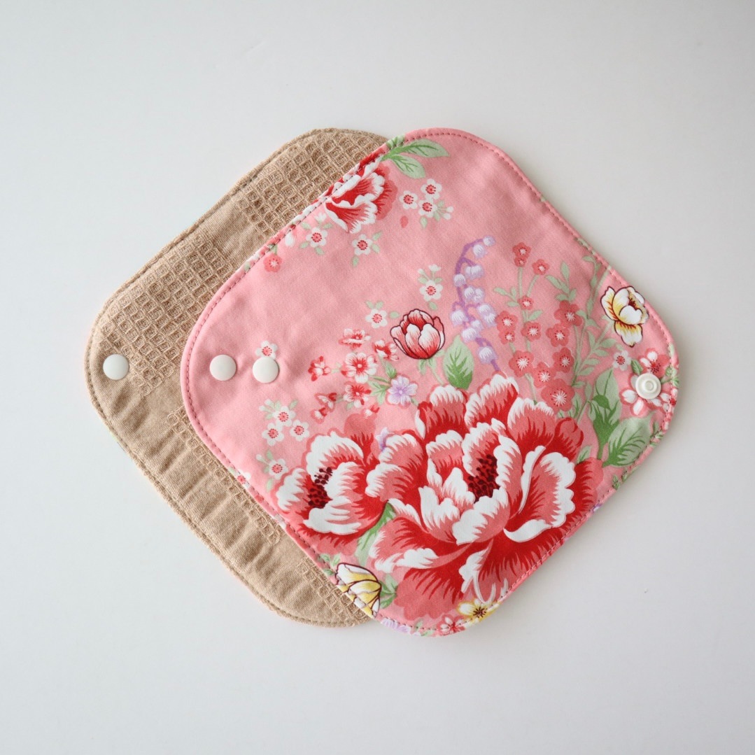 あたため布 [Ｍサイズ／台湾花布／薄紅色]