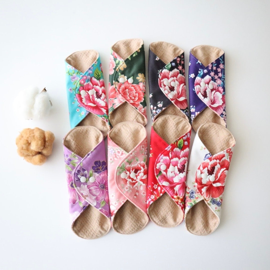 あたため布 [Ｍサイズ／台湾花布／薄紅色]