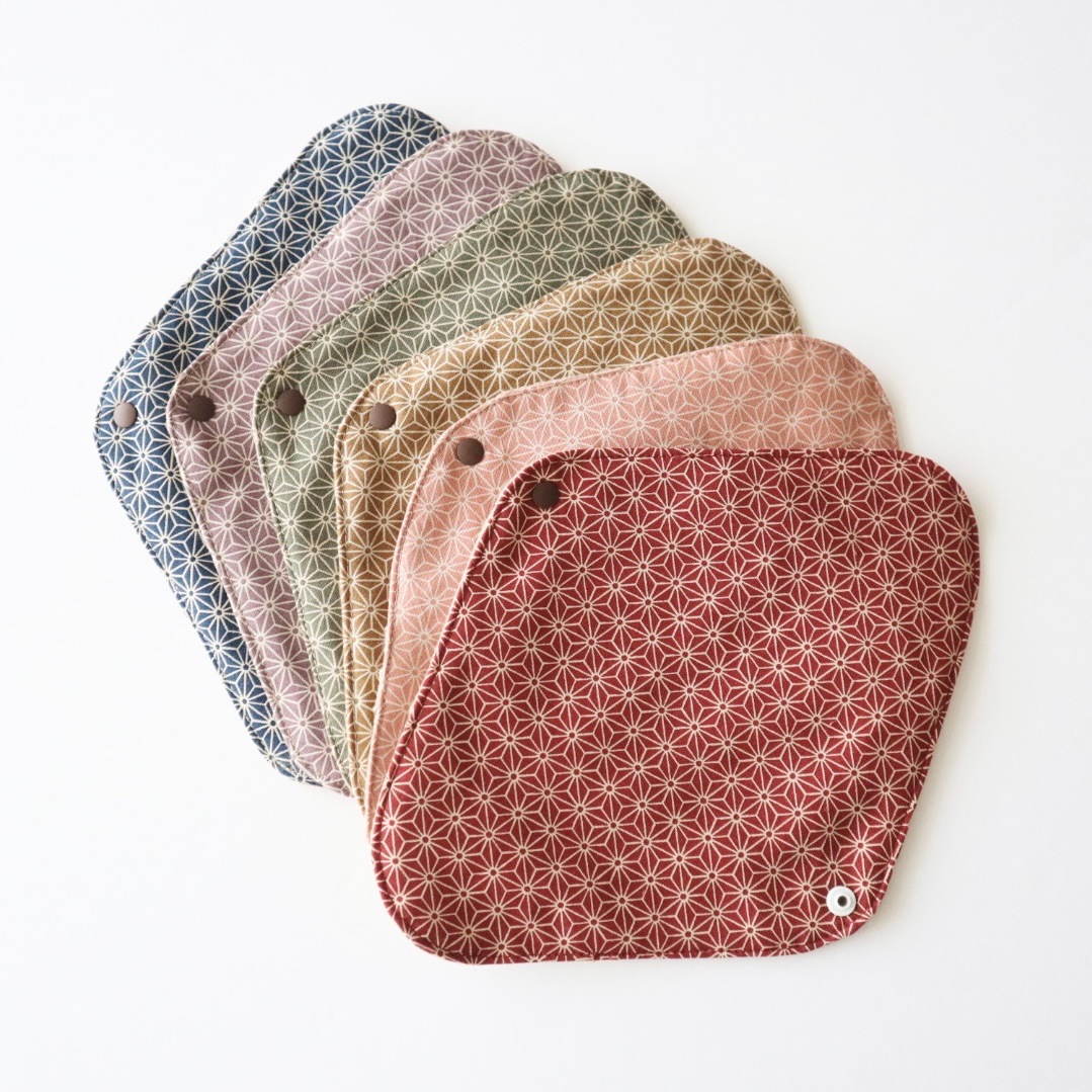 布ナプキンホルダー [麻の葉／桃]